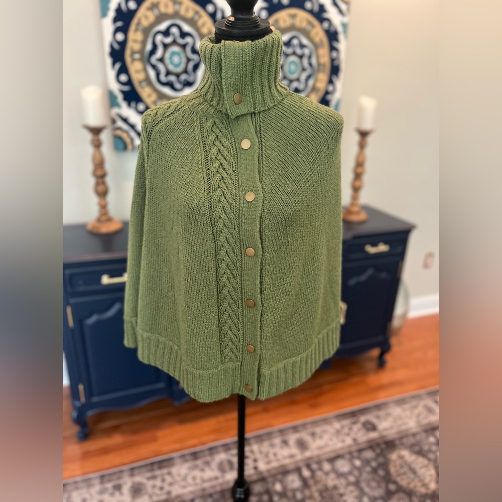 Talbots Sweater Cape / Poncho Button Down Size Sm… - image 1